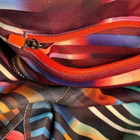Athleta  leggings size small ,multicolor stripes with abstract geometric,gym,EC - Picture 15 of 16